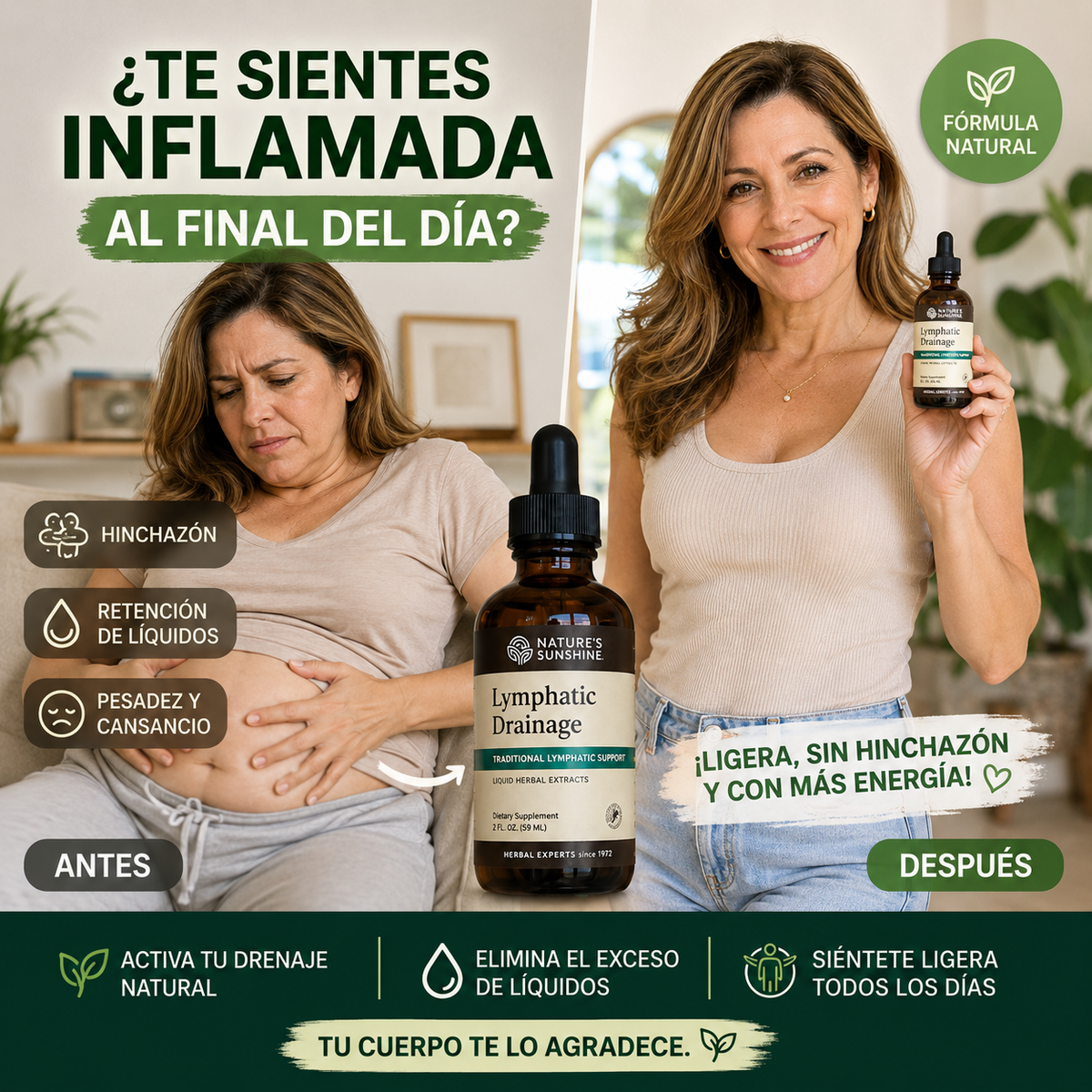 Gotas digestivas naturales para alivio vespertino